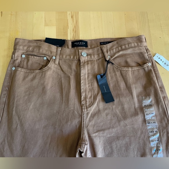 PacSun Los Angeles Workwear Tan Slim Fit Carpenter Jeans NWT 36/32 - Picture 9 of 12